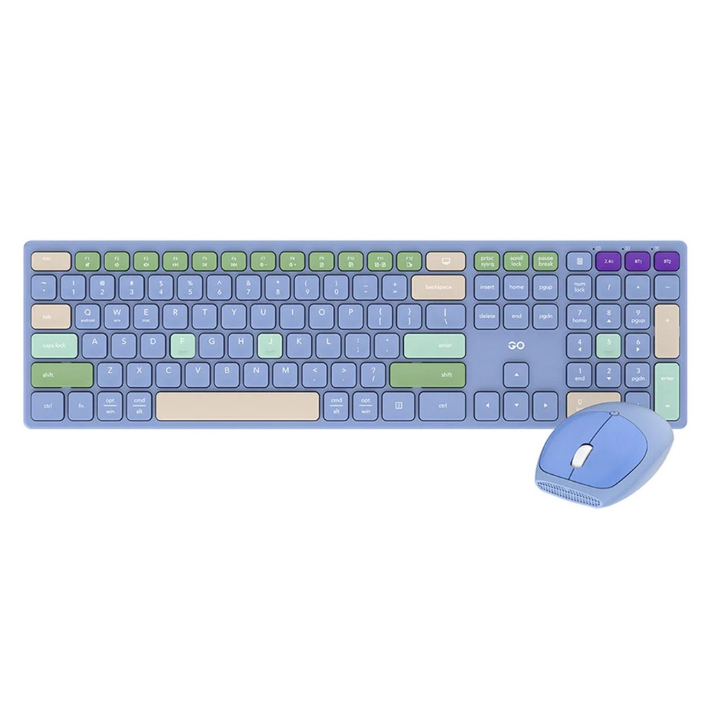 [WK895-BLUE] Fantech - Teclado+Mouse Go Inalámbrico [Azul]