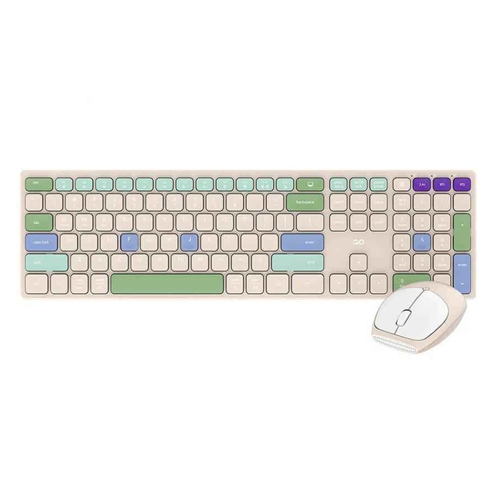 [WK895-BEIGE] Fantech - Teclado+Mouse Go Inalámbrico [Beige]