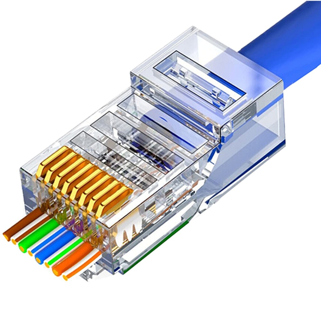[WP-RJ45CAT6-EZ-UND] Wireplus - Conector RJ45 EZ CAT6 (Categoria 6) Pass-Through Pasante [Unidad]