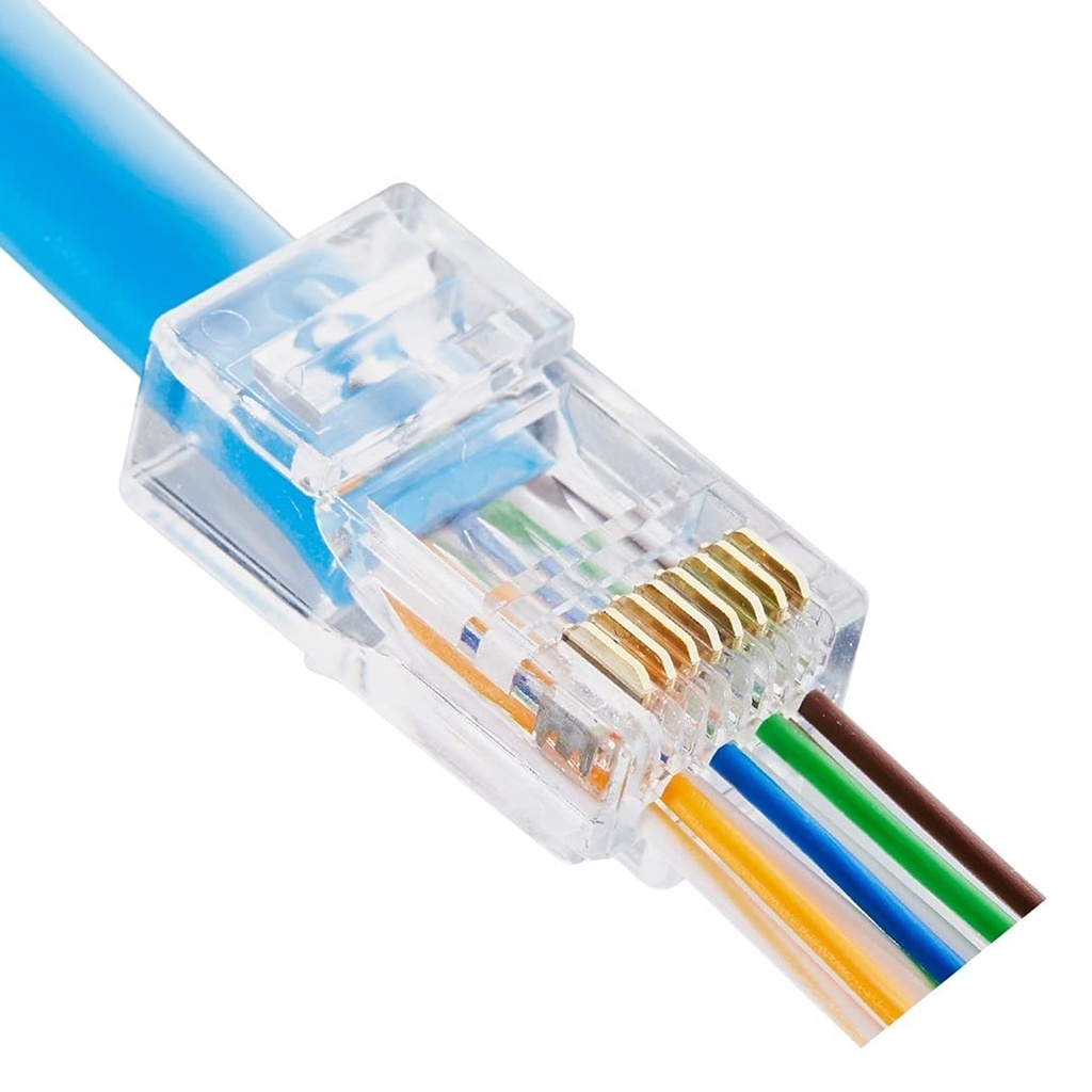 [WP-RJ45CAT6-EZ-UND] Wireplus - Conector RJ45 EZ Categoria 6 Pass-Through Pasante [Unidad]
