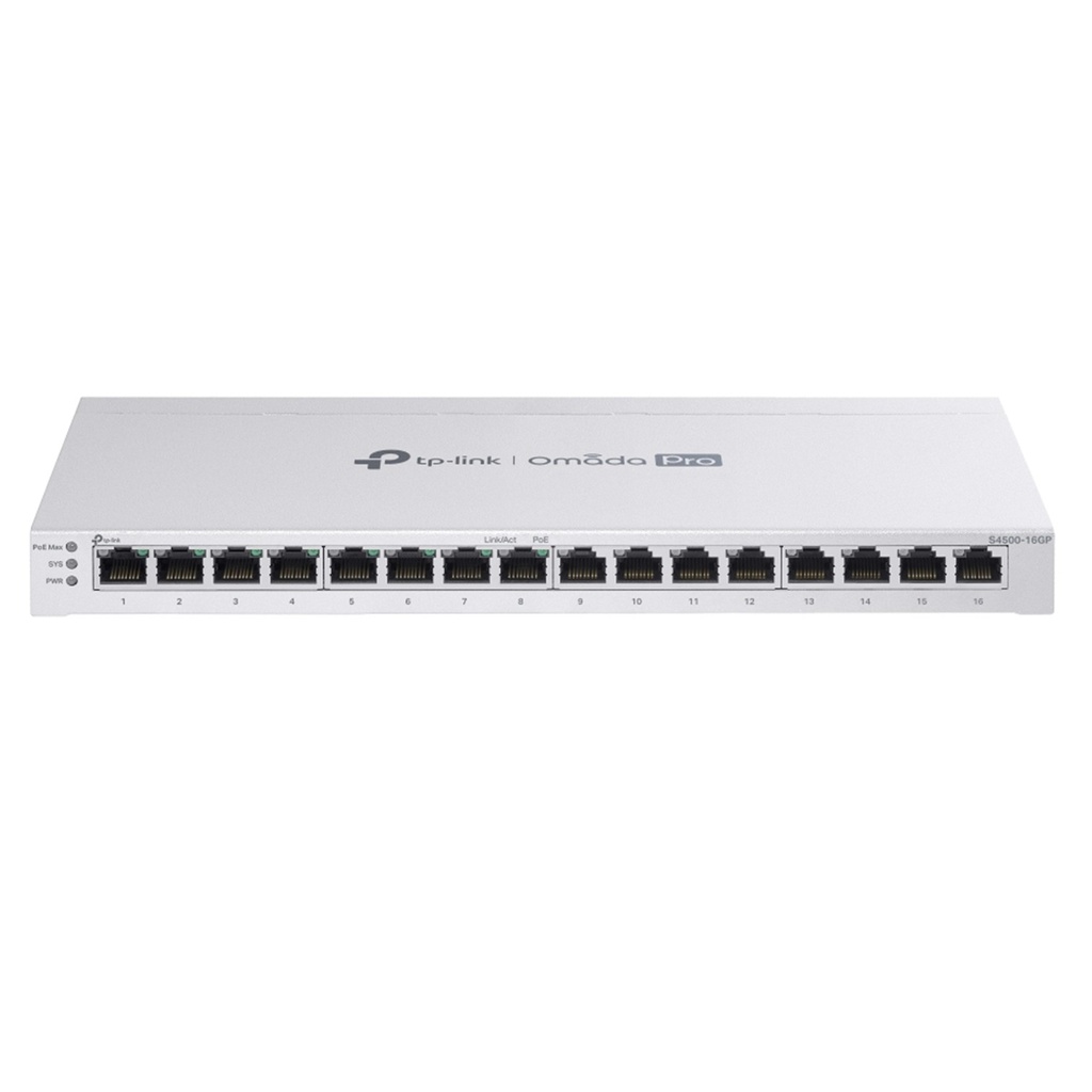 [S4500-16GP] TP-Link - Switch Smart 16 Puertos Gigabit con 8 Puertos PoE+ [Omada Pro]