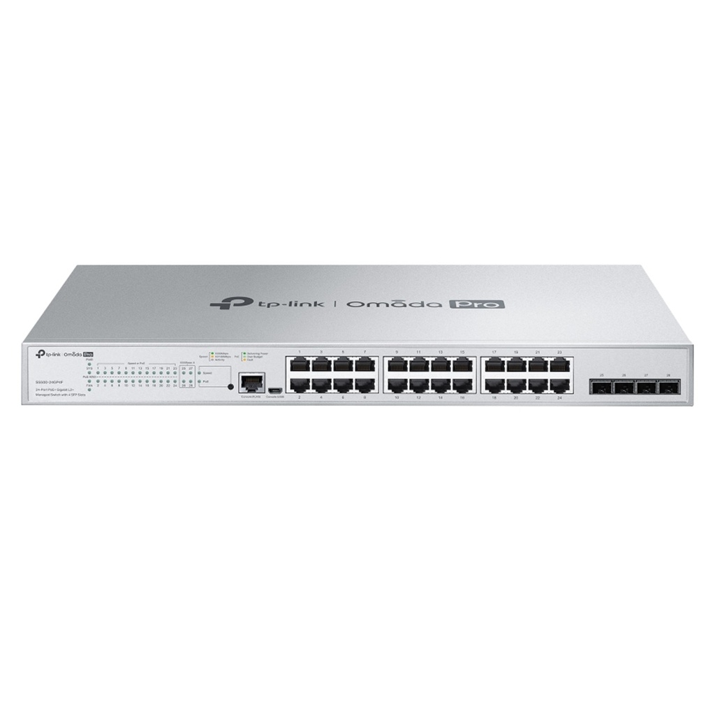 [S5500-24GP4F] TP-Link - Switch Administrable 24 Puertos PoE+ Gigabit L2+ con 4 Puertos SFP [Omada Pro]