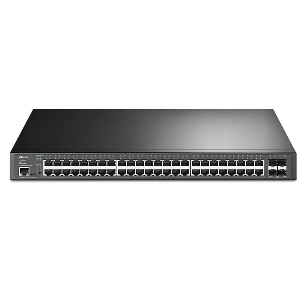 [SG3452XP] TP-Link - Switch Conmutador Administrable JetStream de 48 Puertos Gigabit y 4 Puertos 10GE SFP+ L2+ con 48 Puertos PoE+