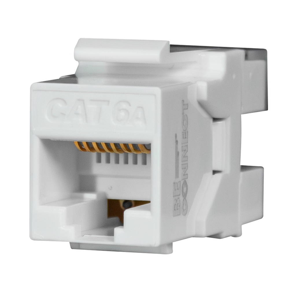 [ATB-COUPLER6AB] Beconnect  - Conector Keystone Jack Coupler RJ-45 CAT6A (Categoria 6A) (Blanco) [Unidad]