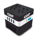 [RU-AVR604] CDP - Regulador de Voltaje Automático de 600Va Cargador USB de 4 Puertos y 4 Salidas Reguladas NEMA 5-15