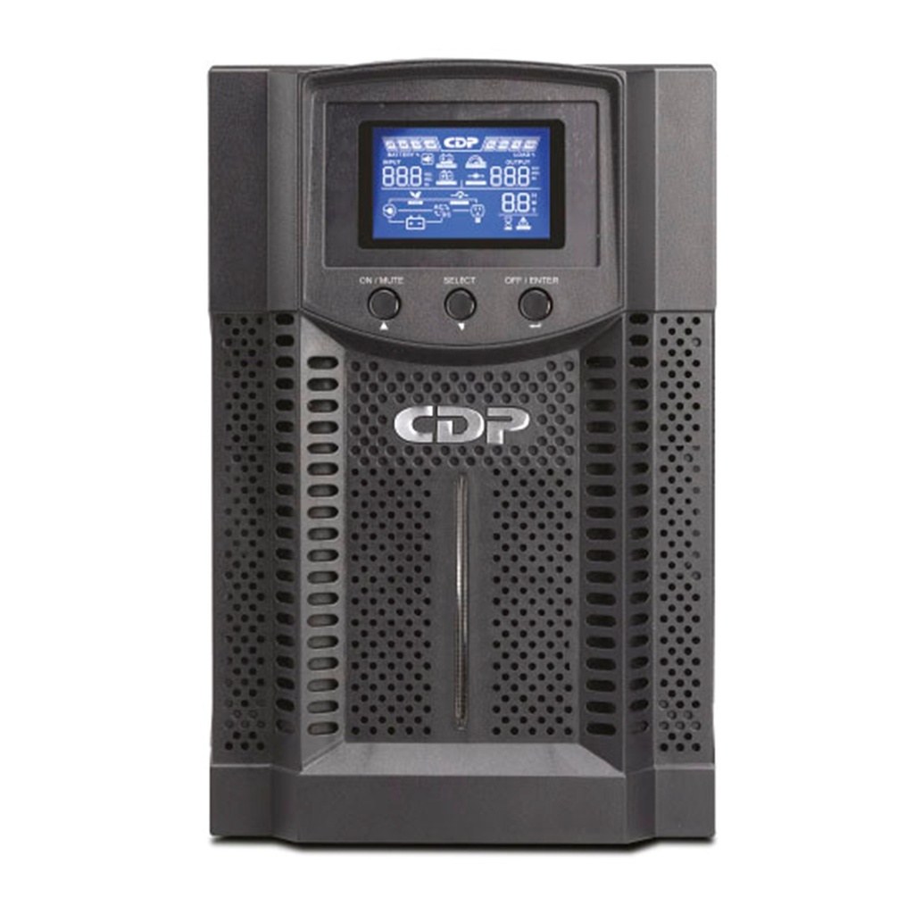 [UPO11-1] CDP - UPS de Torre En Linea de Doble Conversión Onda Senoidal 1000Va / 900W / 120V con Pantalla LCD 4 Salidas NEMA 5-15 [4 Salidas AVR/UPS]