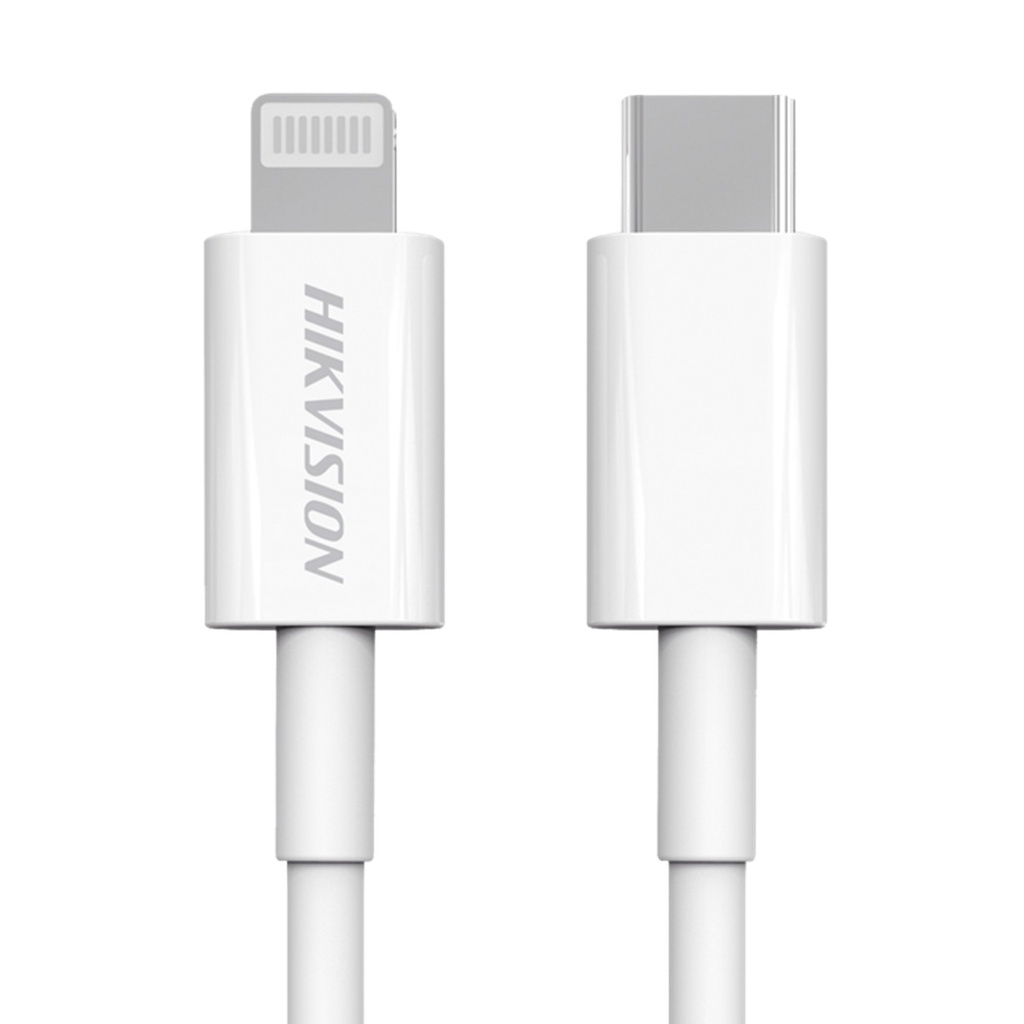 [HS-HUB-CBC2L] Hikvision - Cable USB-C a Lightning MFi Certificado 1 Metro Ideal para iPhone, iPad y iPod Carga Rápida 3 Amp Carga y Sincronización de Datos 480 Mbps 60 Watts