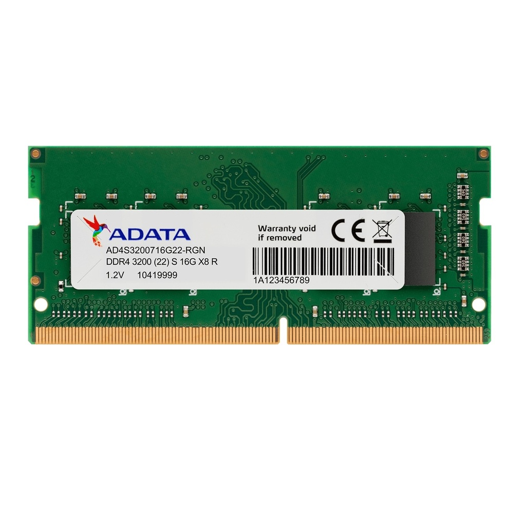 [AD4S320016G22] Adata - Memoria RAM DDR4 16Gb Sodimm 3200Mhz CL22 PC4-25600 de 260 Pines