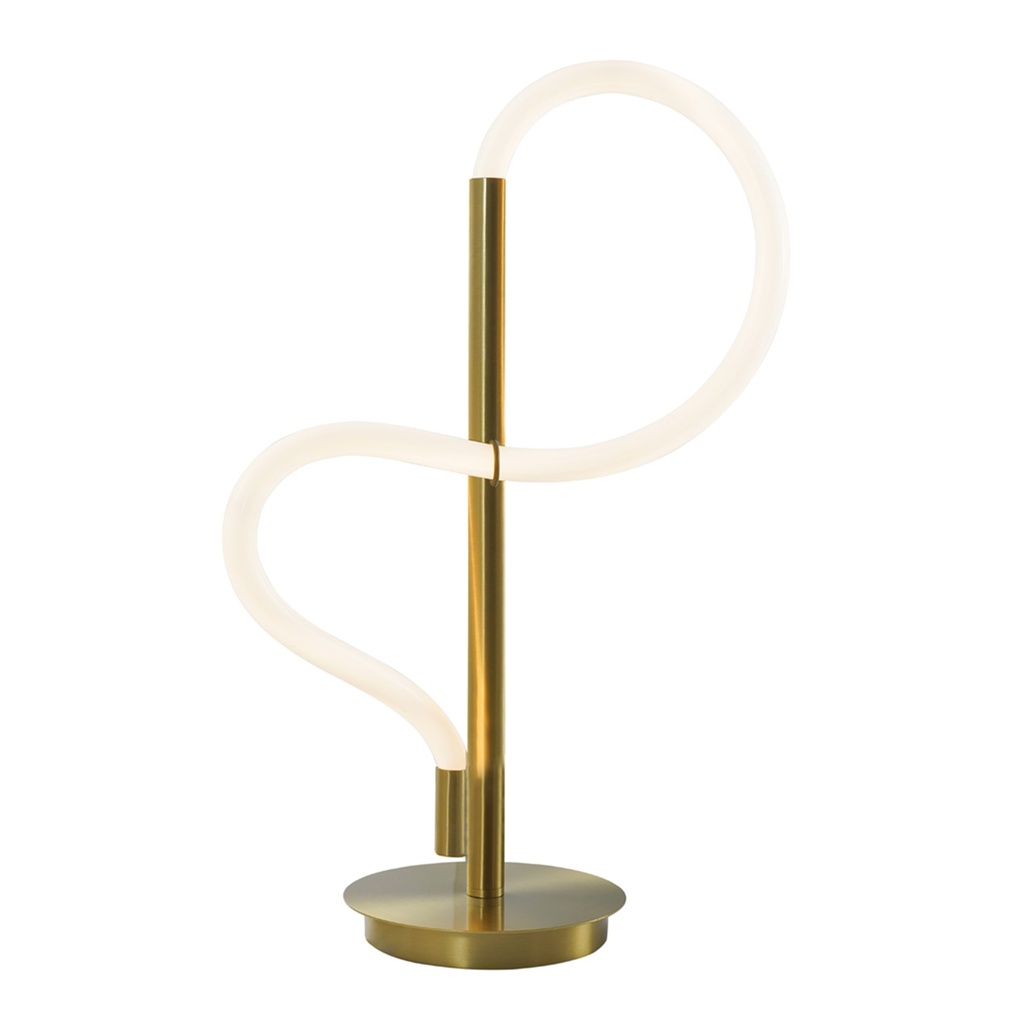 [S-WAVE-M-O] Lucerna - Lampara de Mesa Decorativa Wave 11w Oro [235mm x 130mm x 445mm] C/Switch 3 tonos 3K-4K-6K