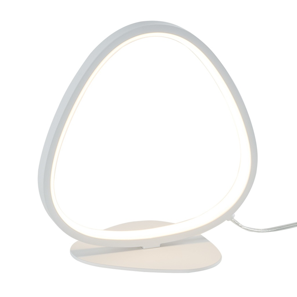 [S-MENHIR-M-B] Lucerna - Lampara de Mesa Decorativa Menhir Blanco 12w [225mmx 140mm x 230mm] C/Switch 3 tonos 3K-4K-6K