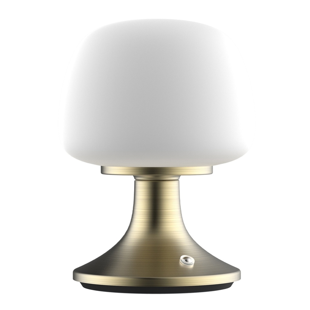 [S-MEDUSA-O] Lucerna - Lampara de Mesa Decorativa Medusa Oro 2700k [192mm x 140mm] Base recargable 2000mAh  IP20