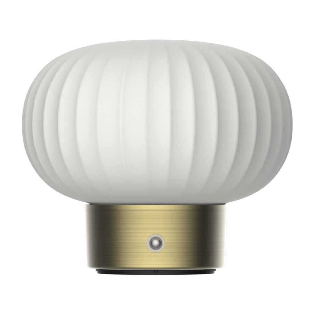 [S-SELENE-O] Lucerna - Lampara de Mesa Decorativa Selene Oro 2700k [134mm x 156mm] Base recargable 2000mAh IP20