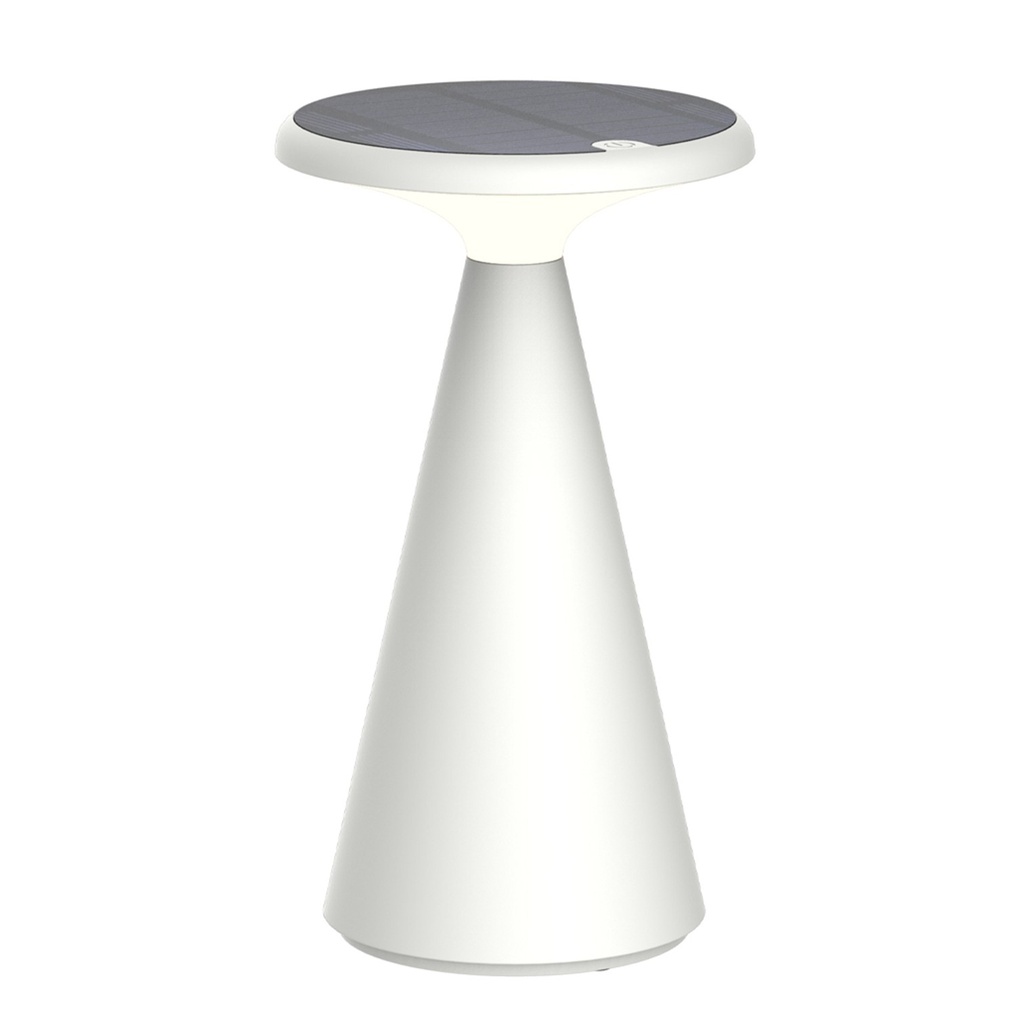 [S-FUNGHI-B] Lucerna - Lampara Decorativa Solar Funghi Blanca [203mm x 115mm] Base recargable 2000mAh IP44 