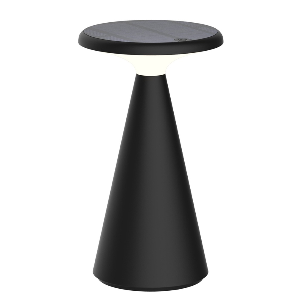 [S-FUNGHI-N] Lucerna - Lampara Decorativa Solar Funghi Negra [203mm x 115mm] Base recargable 2000mAh IP44 