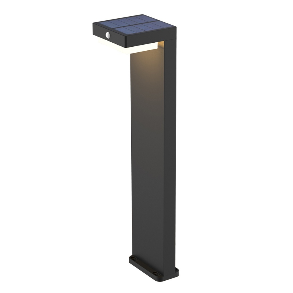 [S-JAR-5] Lucerna - Lampara Decorativa Solar de Jardin Negra [513mm x 114mm] Recargable 2000mAh IP44 con sensor de movimiento