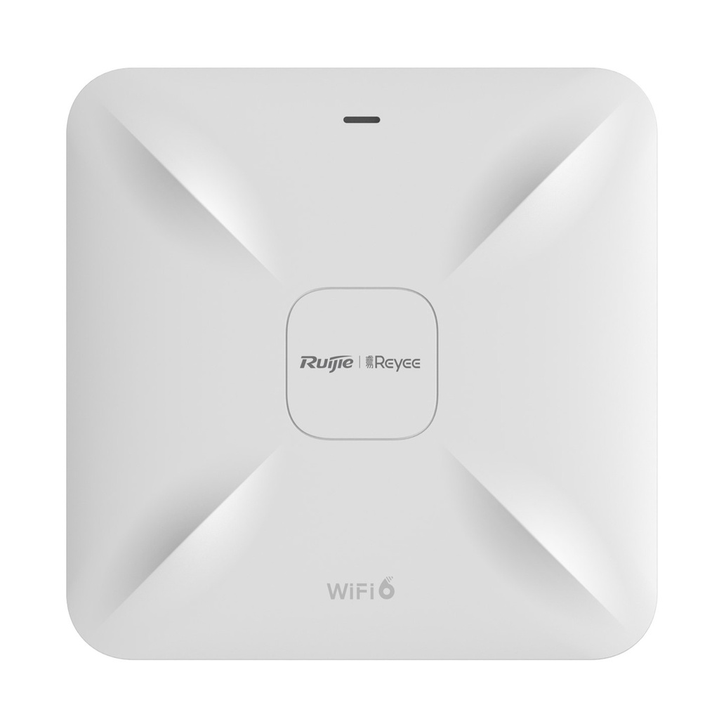 [RG-RAP2260(E)] Ruijie/Reyee - SME Punto de Acceso WiFi 6 para Interior en Techo o Pared hasta 512 Usuarios y 3.2 Gbps Doble Banda 802.11ax MU-MIMO 4x4