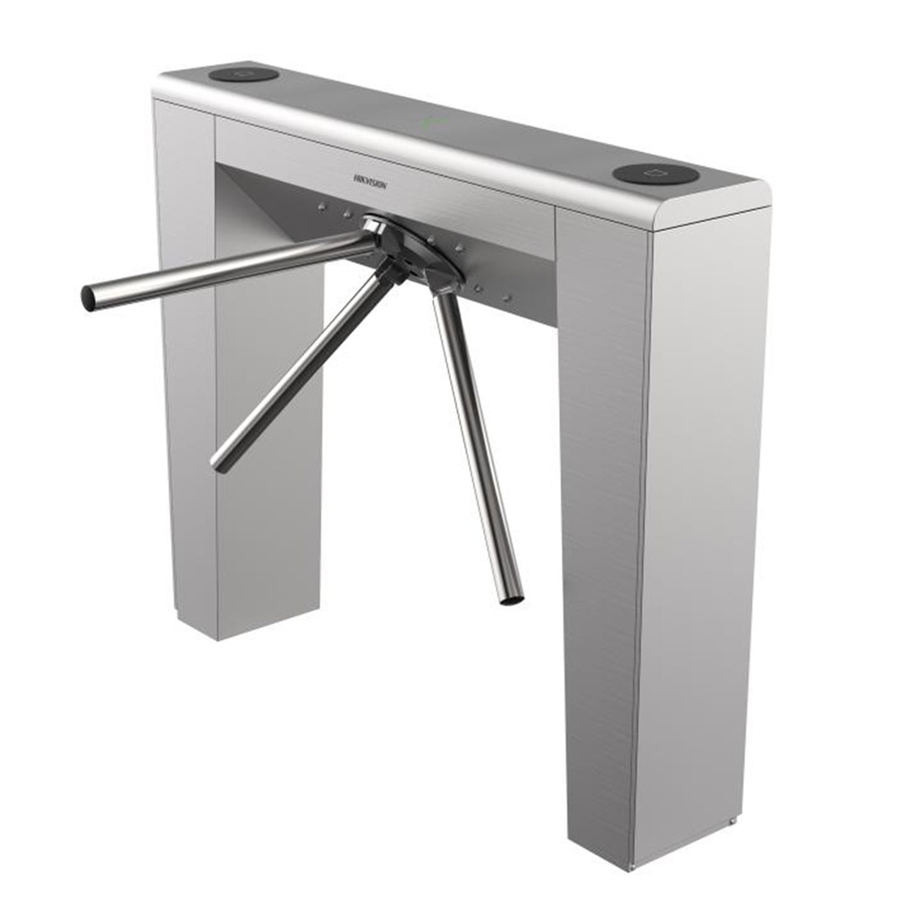 [DS-K3G301LX-R/Pg-Dm55(O-STD)] Hikvision - Torniquete Trípode Bidireccional de Acero Inoxidable 2 Millones de Ciclos MCBF Interior y Exterior Protegido Tipo Puente