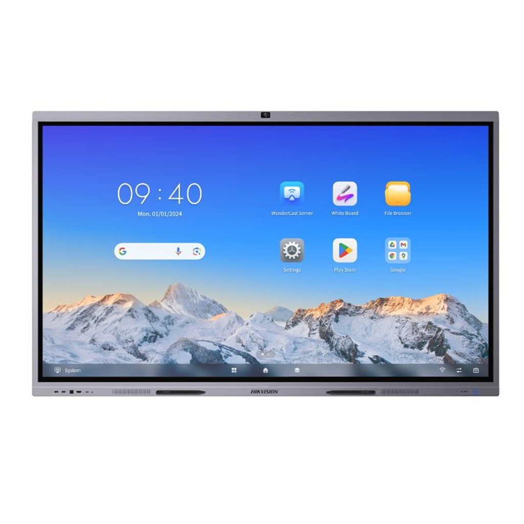 [DS-D5C75RB/B(EDLA)] Hikvision - Pantalla Interactiva Tactil Ultra HD 4K 3840 × 2160 de 75" con Cámara y Microfono [Incluye Base de Pared]