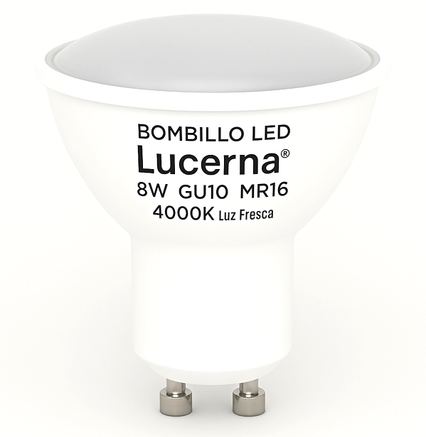 [8W-GU10-4K] Lucerna - Bombillo LED GU10 Dicroico 8W 4000K Luz Fresca Socate GU10