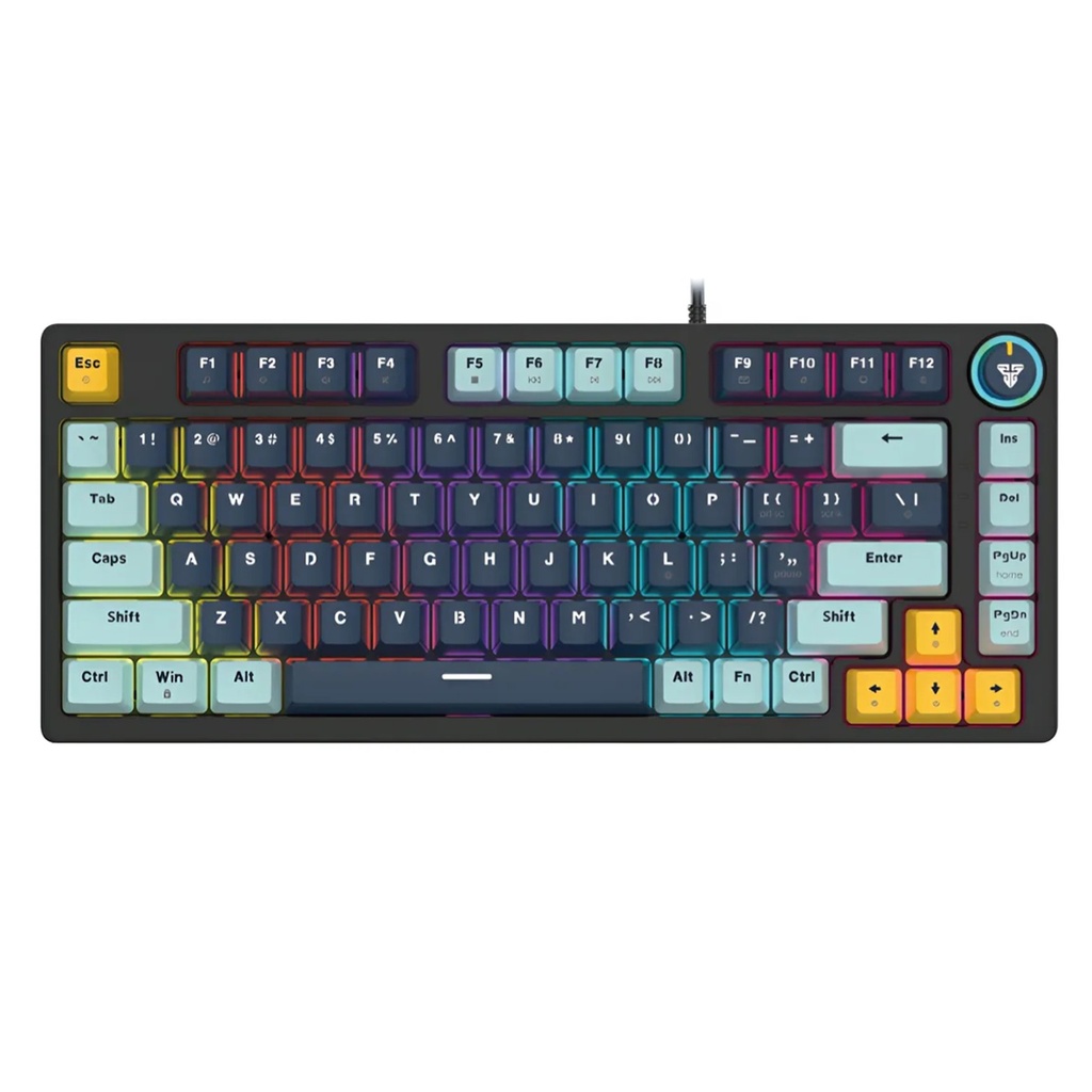 [MK875V2-NAB(RD)] Fantech -Teclado Atom 81 alambrico SW Rojo [Azul Navy]