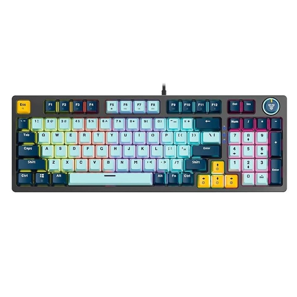 [MK890V2-SKB(RD)] Fantech -Teclado Atom 96 alambrico SW Rojo [Azul Sky]