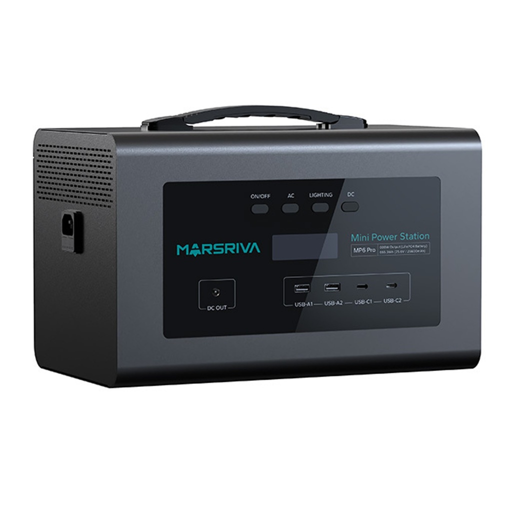 [MP6-PRO] Marsriva - Estacion de Poder Portatil 600W [655.3WH/25.6V/25600MAH]