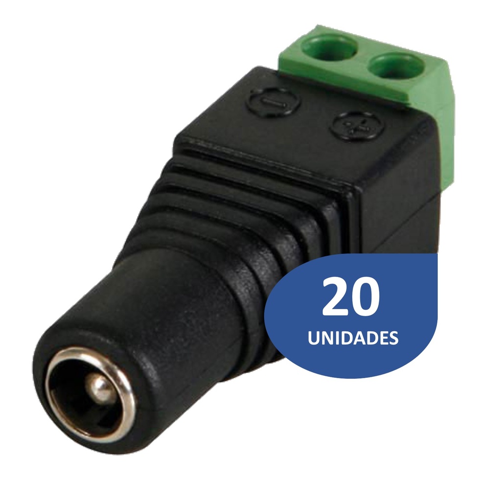 Conector 12V Hembra 2.1mm [20 Unidad]