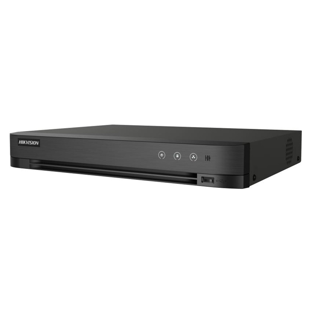 [iDS-7204HQHI-M1/XT(STD)] Hikvision - DVR 3K Lite [5MP] Pentahibrido Audio Bidireccional AcuSense 4 Canales TurboHD + 2 Canales IP