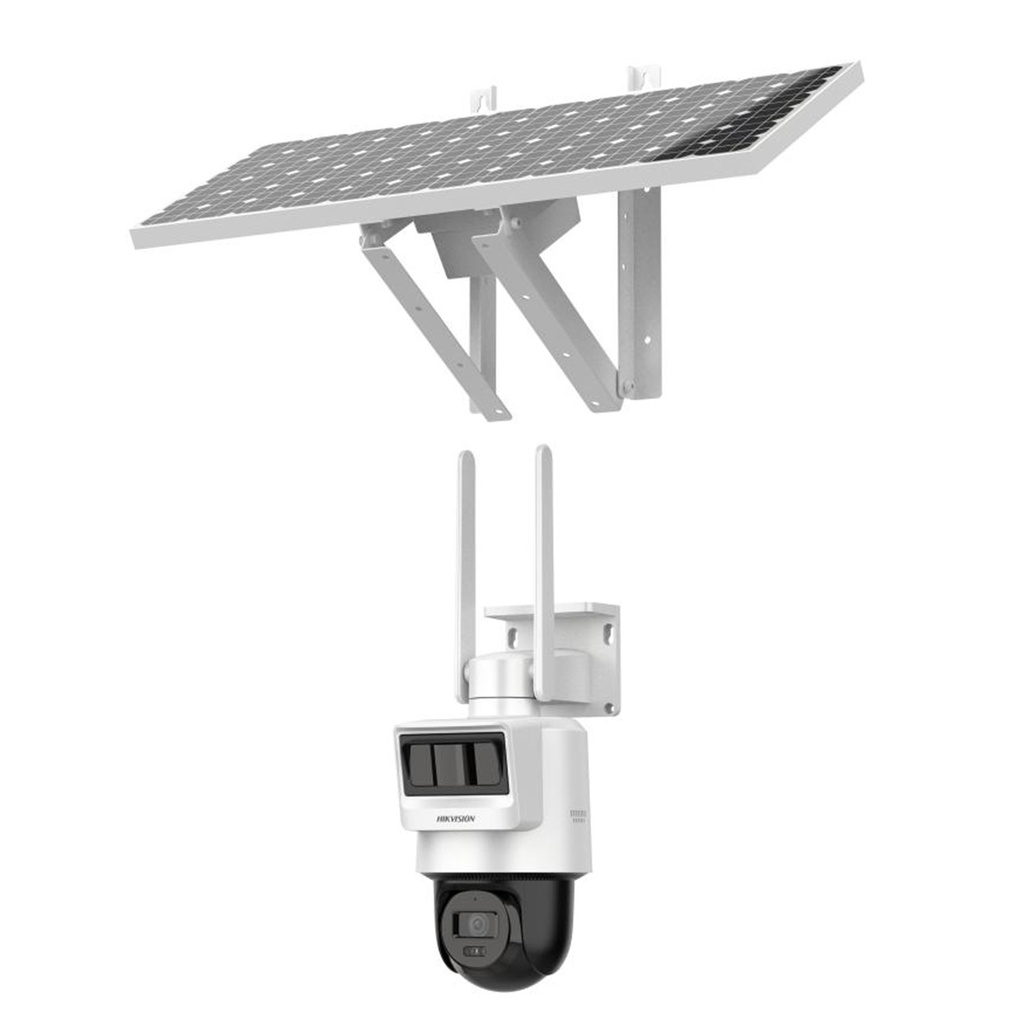 [DS-2DE2C400IWG-K/4G/C09S20] Hikvision - Kit Solar IP All in One Camara Domo Mini PT IP [4Mp] Lente 2.8 mm