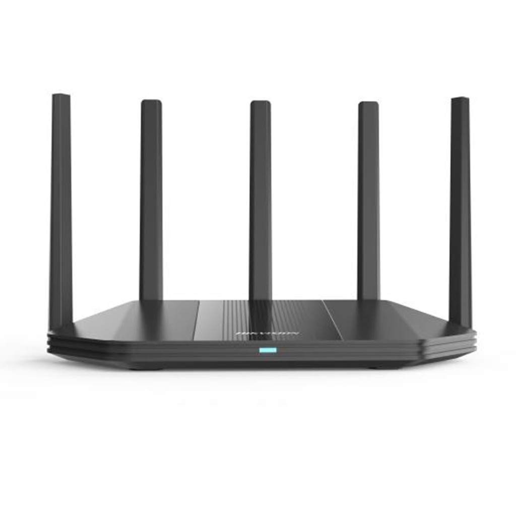 [DS-3WR18X] Hikvision - Router Inalámbrico Wifi 6 Hasta 1800 Mbps Doble Banda AC (2.4 GHz y 5 GHz) 4 Puertos 1000 Mbps 4 Antenas Omnidireccional Beamforming Optimizado