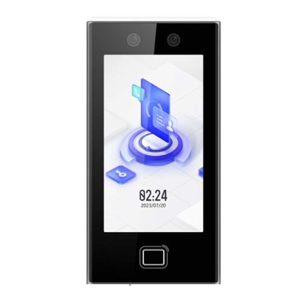 [DS-K1T670MFWX] Hikvision - Terminal Facial Min Moe WiFi 6.000 Rostros Pantalla 7" Administrable en la Nube con Hik-Connect 6 Exterior IP65 LED Rojo/Verde Indicador de Acceso