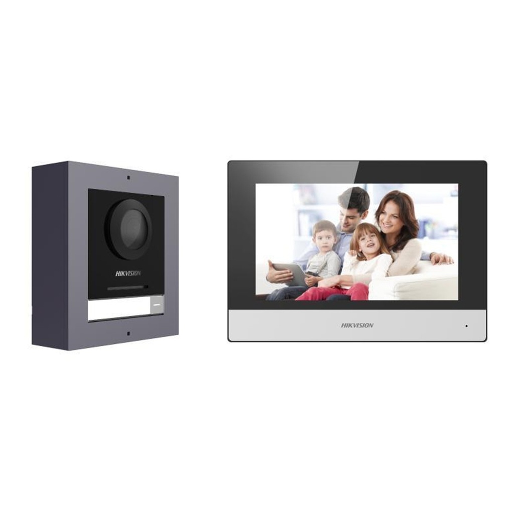 [DS-KIS602(B)] Hikvision - Kit de Videoportero IP con Pantalla LCD a Color de 7"