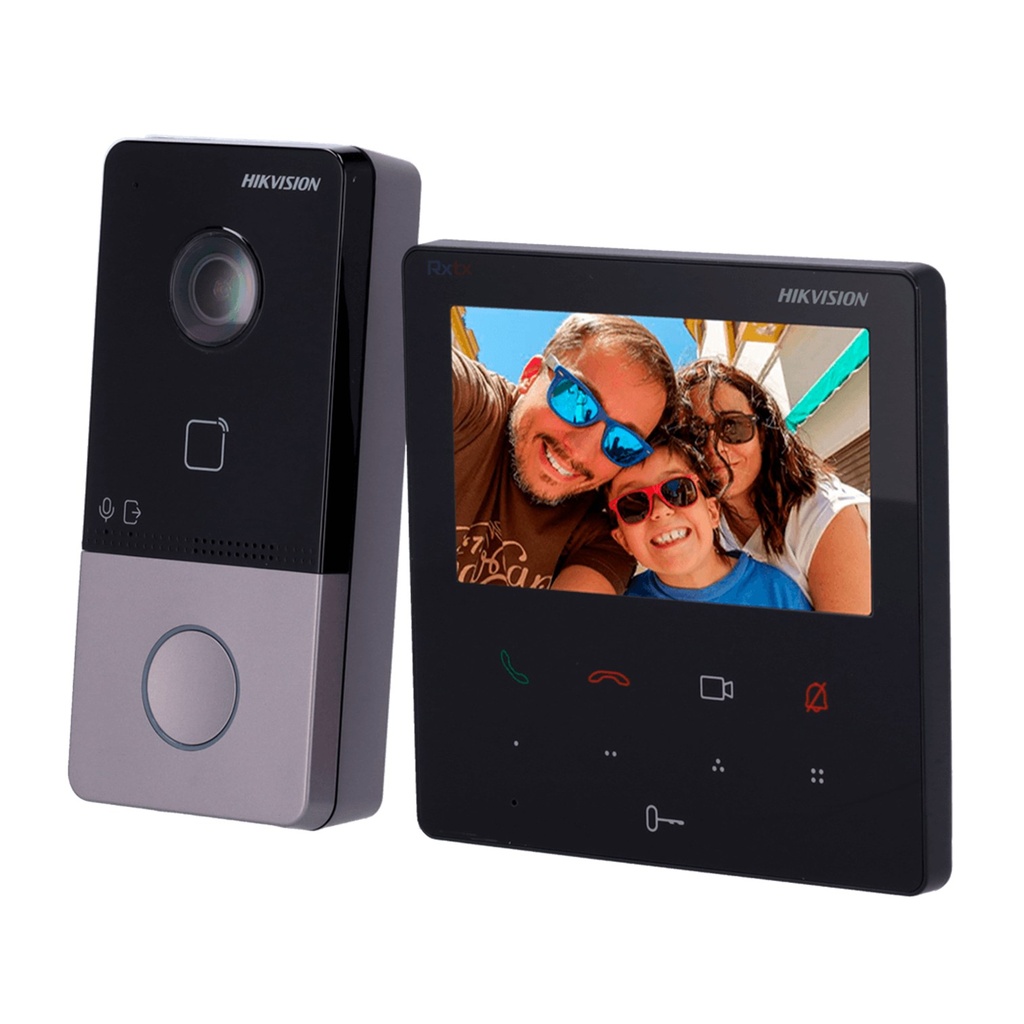 [DS-KIS606-P] Hikvision - Kit de Videoportero IP con Pantalla LCD a Color de 4.3" [2Mp]