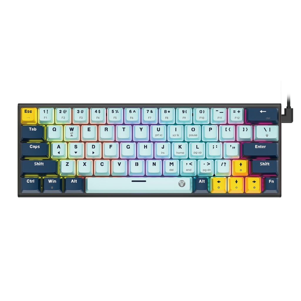 [MK874V2-SKB(RD)] Fantech -Teclado Atom 63 Alambrico SW Rojo [Azul Sky]