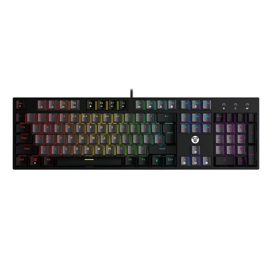 [MK886V2-GY(BE)] Fantech -Teclado Atom 104 Alambrico SW Azul [Gris]