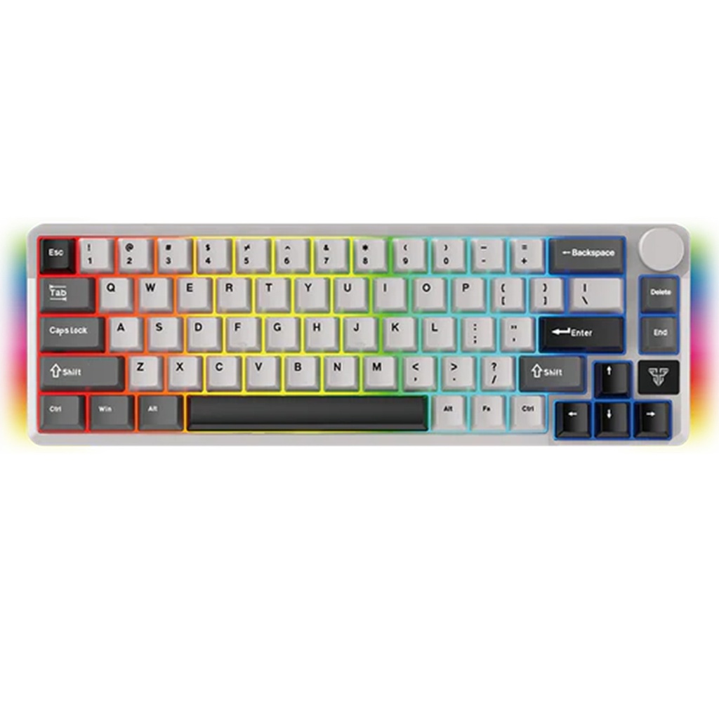 [MK919-GY-LGYDGY(RD)] Fantech -Teclado Atom PRO66  inalambrico SW Rojo [Gris]