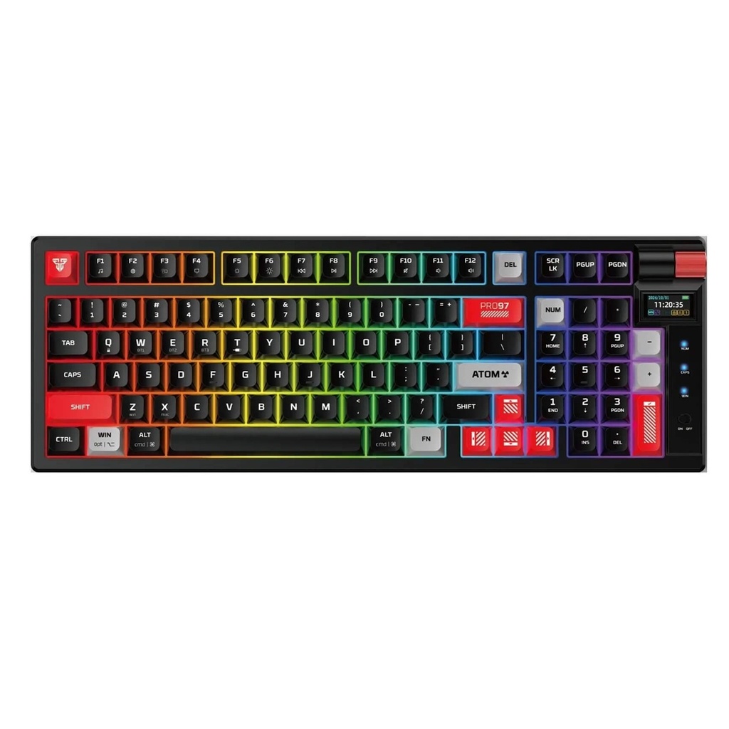 [MK918-BK-BK(BL)] Fantech -Teclado Atom PRO97 Inalambrico SW Azul [Negro]
