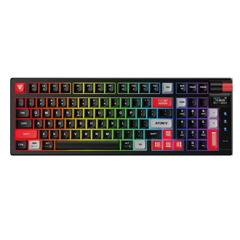[MK918-BK-BK(RD)] Fantech -Teclado Atom PRO97 Inalambrico SW Rojo [Negro]