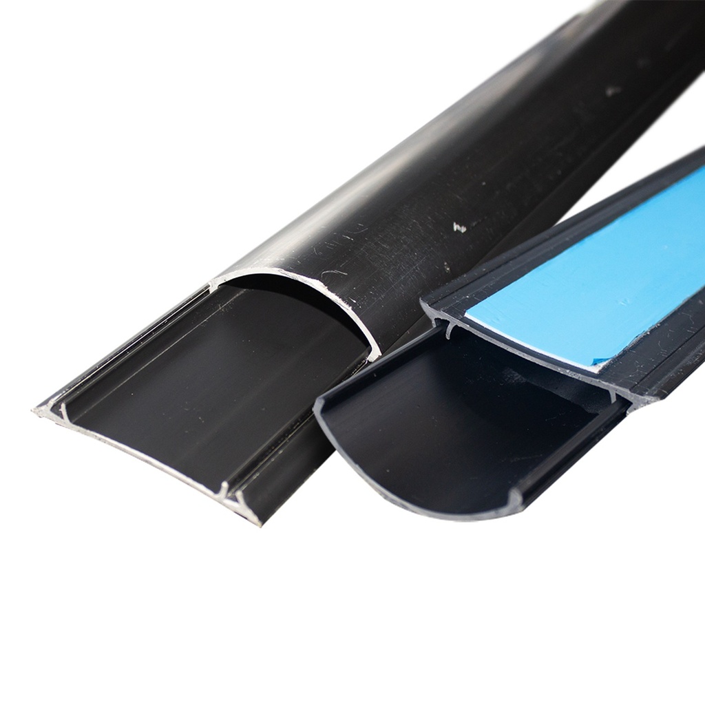 [ATY-CAP7020N] Beconnect - Canaleta PVC de Piso con Pegamento 70x20x2000 Negro [Unidad]