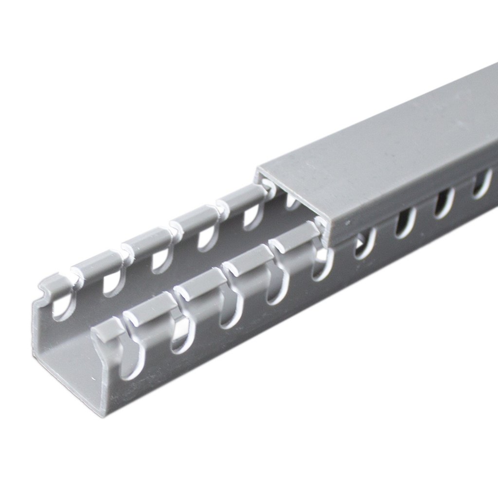 [ATY-CR2525G] Beconnect - Canaleta Ranurada 25x25x2000 Gris [Unidad]