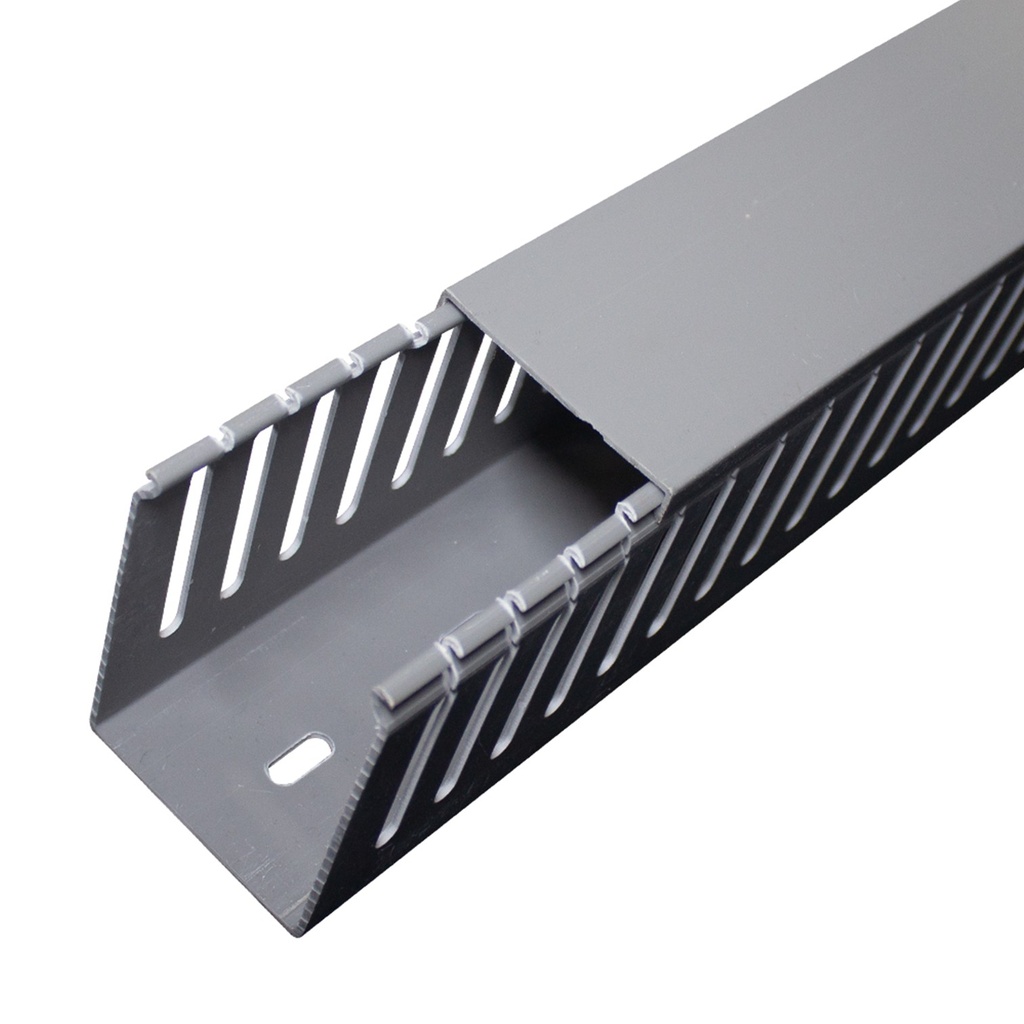 [ATY-CR6080G] Beconnect - Canaleta Ranurada 60x80x2000 Gris [Unidad]
