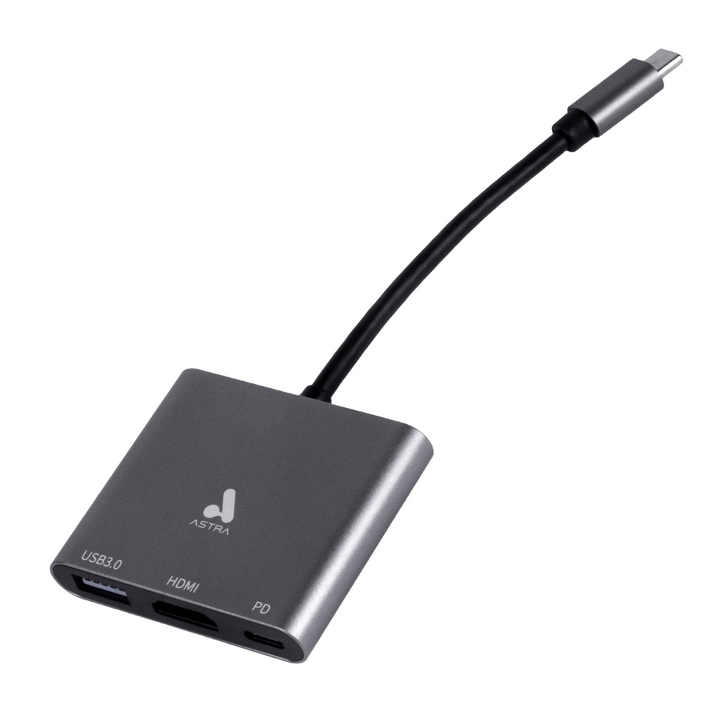 [CHB026] Astra - Adaptador Tipo C a HDMI / PD100W / USB 3.0