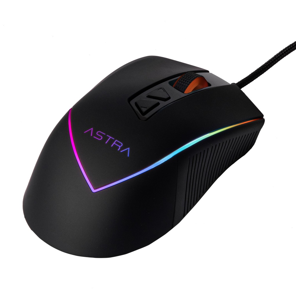 [GM320] Astra - Mouse Alambrico USB Gaming RGB 9 Botones 12800 DPI [Negro]