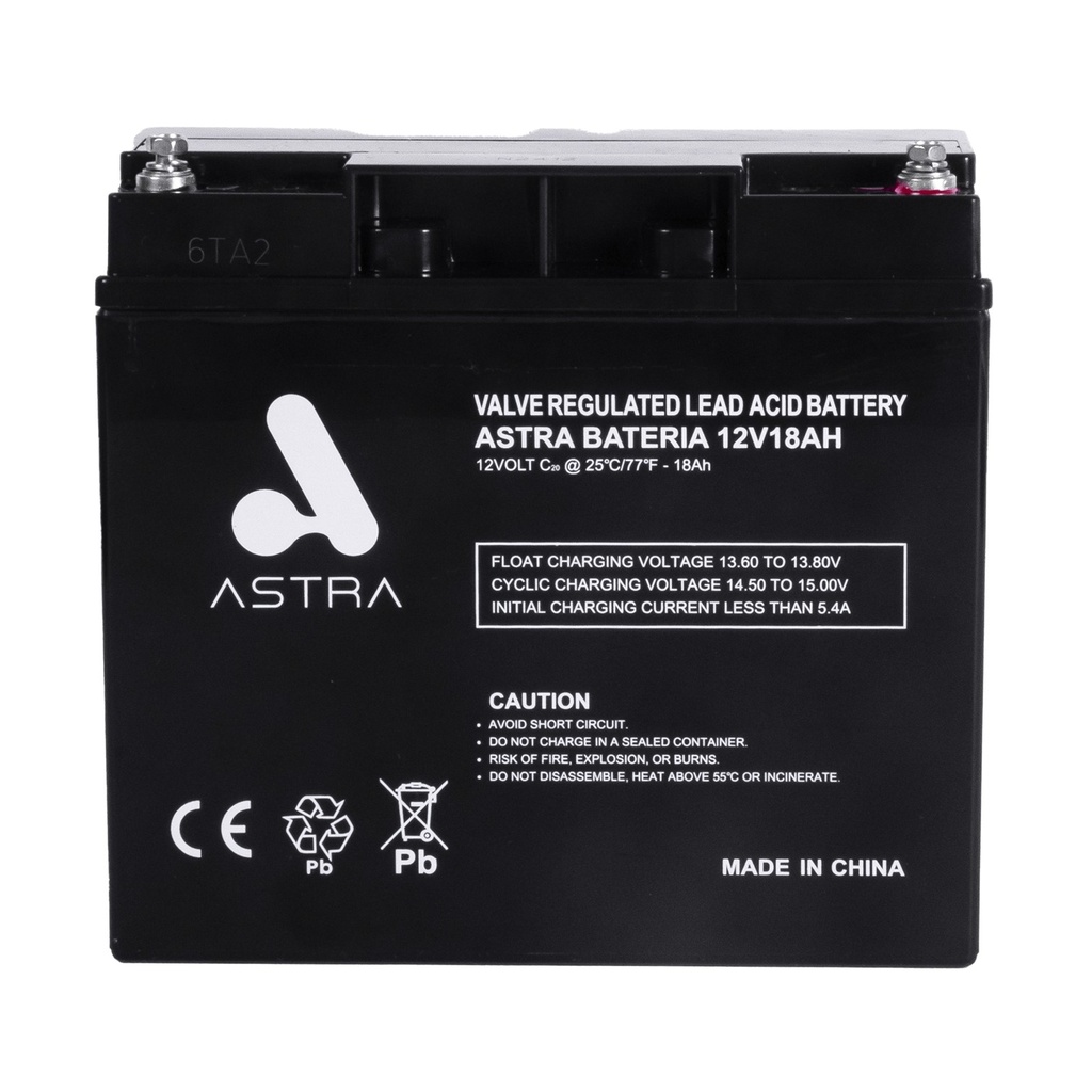 [12V18AH] Astra - Bateria Sellada Acido-Plomo 12V 18Ah
