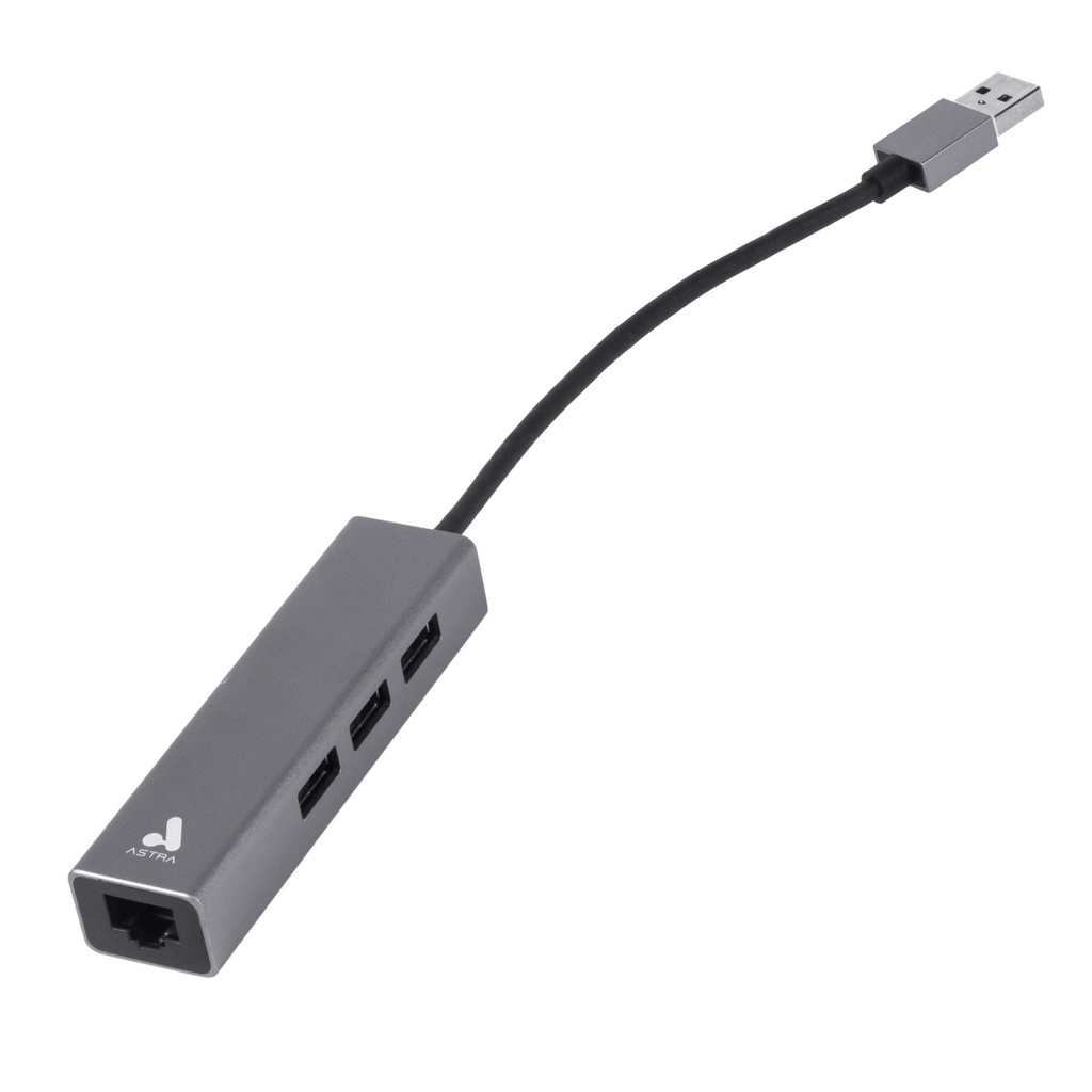 [CHB012] Astra - Adaptador USB a RJ45 Gigabit + 3 Puertos USB 3.0