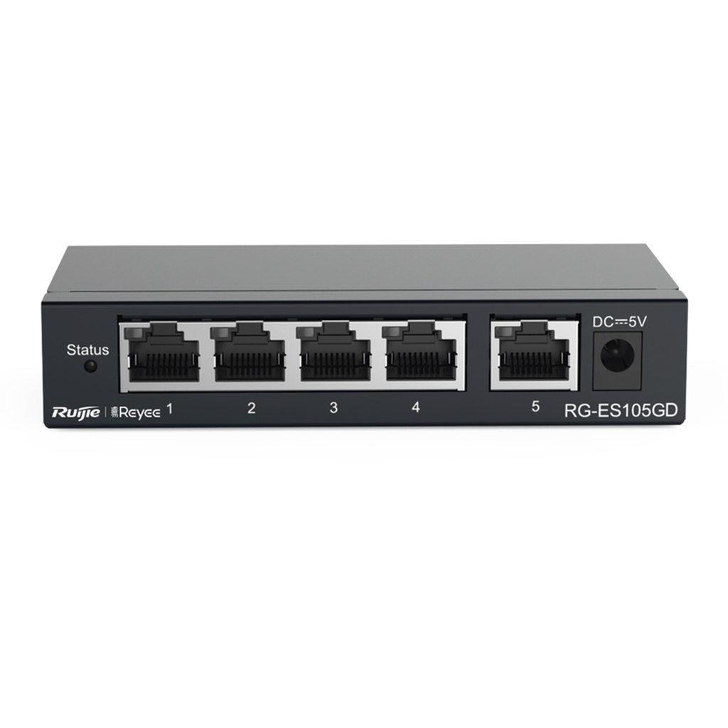 [RG-ES105GD] Ruijie/Reyee - SMB Switch 5 Puertos Gigabite 10/100/1000Mbps