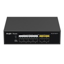 [RG-ES106F-P] Ruijie/Reyee - SMB Switch de 6 Puertos 10/100 Mbps PoE+ hasta 54 Watts
