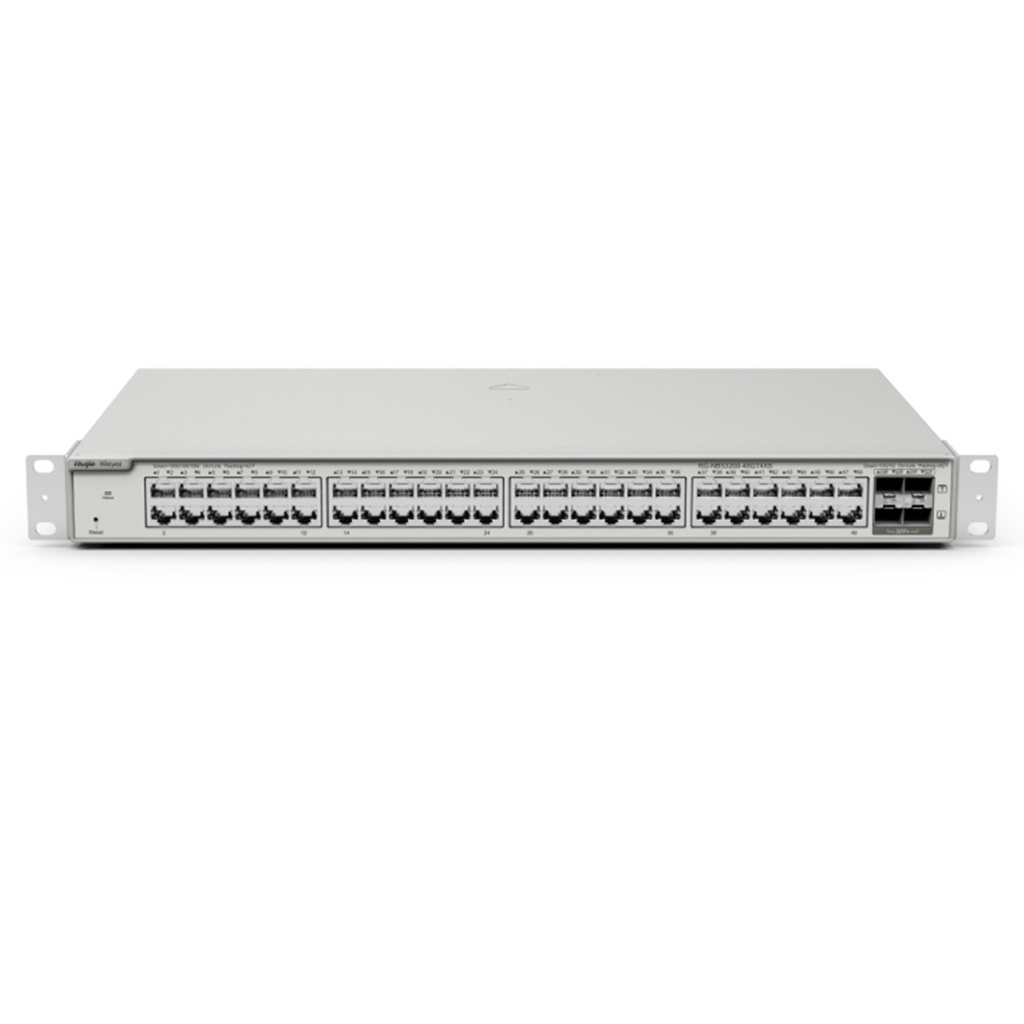 [RG-NBS3200-48GT4XS] Ruijie/Reyee - SMB Switch Administrable L2+ Plus Rackeable 48 Puertos Gigabit PoE 802.3af/at + 4 SFP+ 10Gb 370W