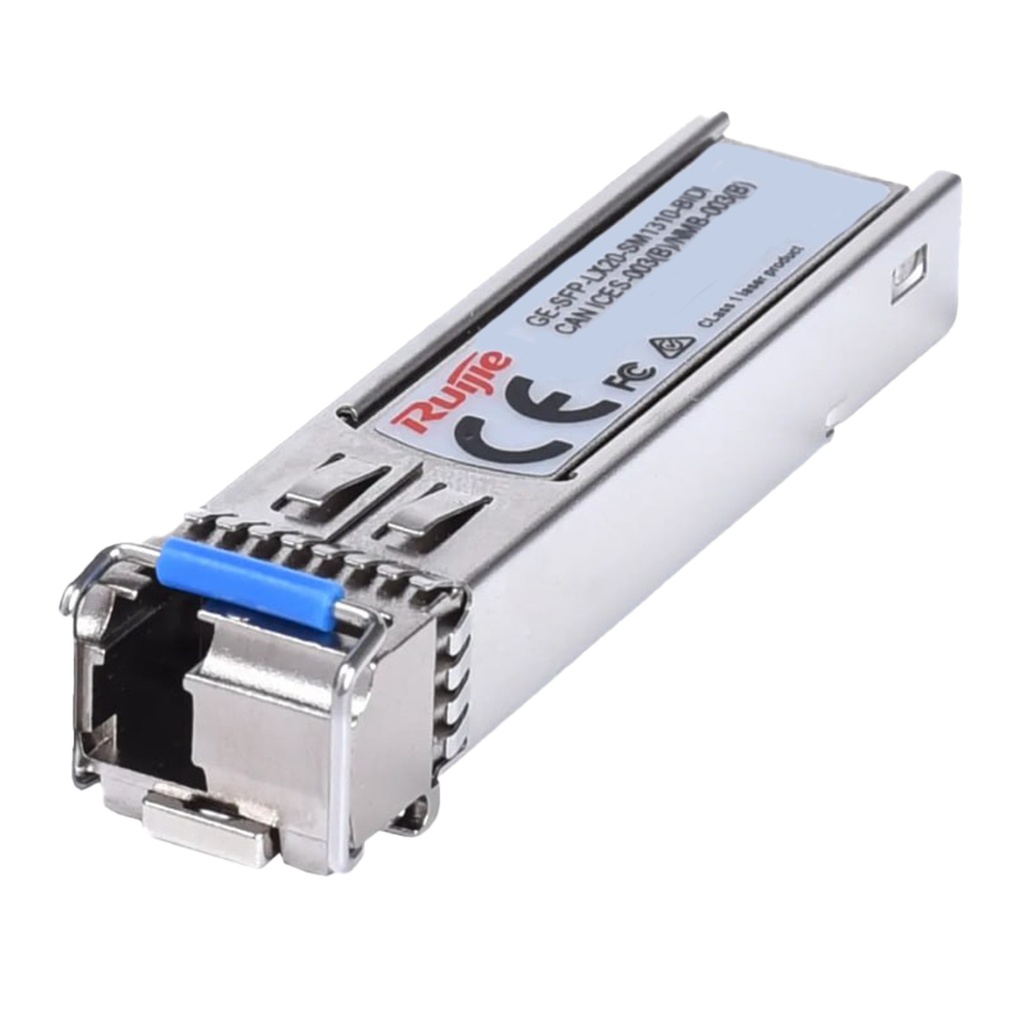 [GE-SFP-LX20-SM1310-BIDI] Ruijie/Reyee - SME Módulo Transceptor GE-SFP-LX20-SM1310-BIDI 1000BASE-LX SFP 1310nm-TX/1550nm-RX 20-km DDM Simplex LC SMF
