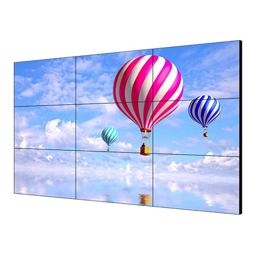 [DS-D2055HR-G(O-STD)(1 IN 1 Package)] Hikvision - Pantalla LCD 55" para Videowall Entrada HDMI - VGA - DVI - DP Monitor Robusto 0.88 mm GAP Daisy Chain (Conexion en Cadena sin Software)